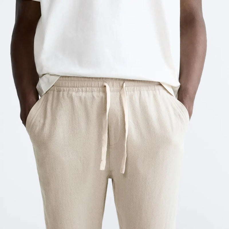 Pantalones deportivos de lino para hombre