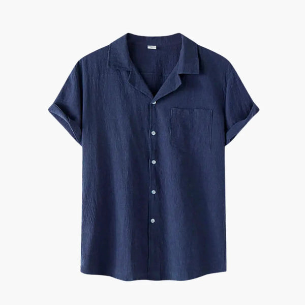 Camisa cubana de manga corta para hombre