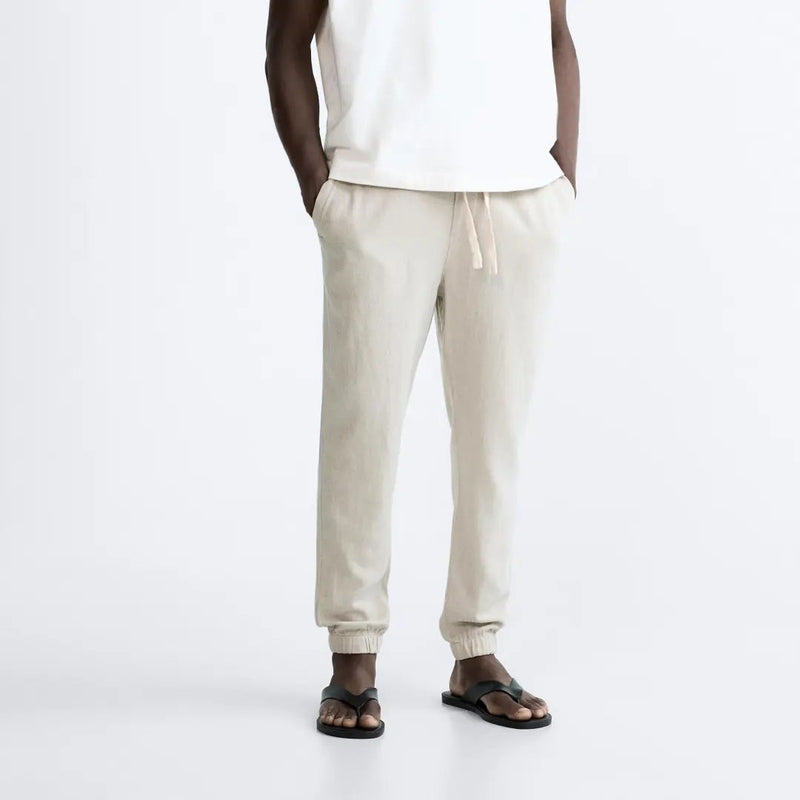 Pantalones deportivos de lino para hombre