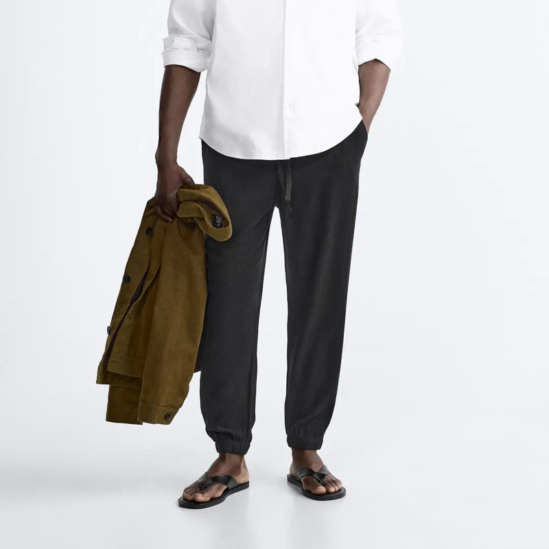Pantalones deportivos de lino para hombre