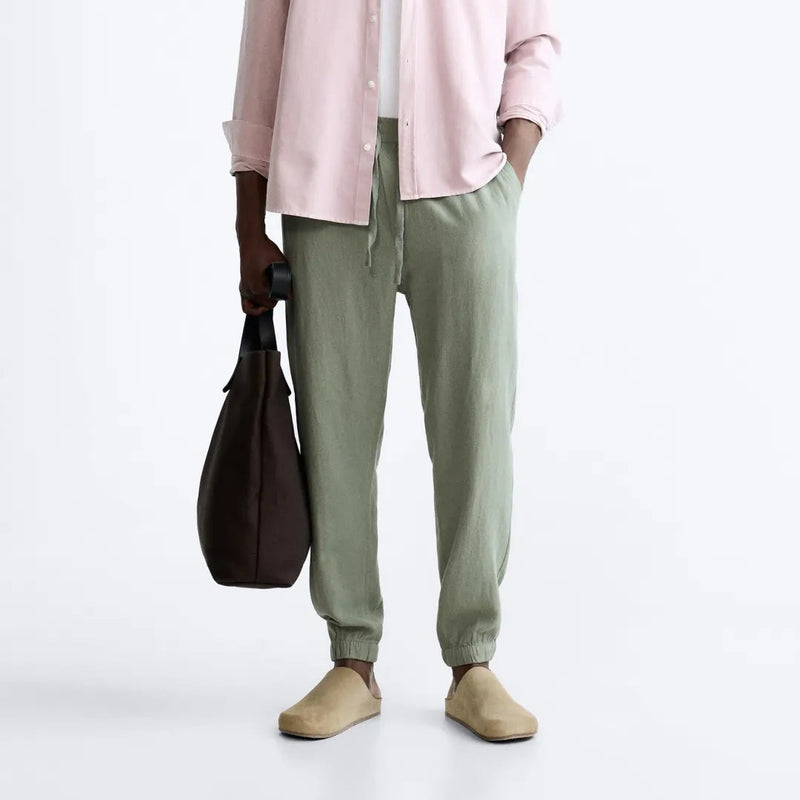 Pantalones deportivos de lino para hombre